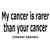 My cancer is rarer than your cancer